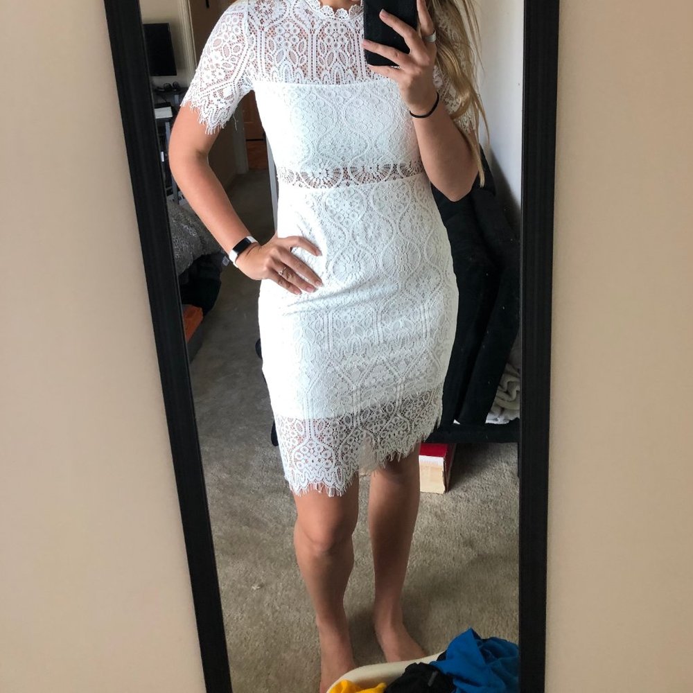 Lulu's White Lace Dress
